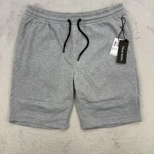 True Born Shorts Mens 2XL Gray Drawstring Athletic Knit Lounge Pockets